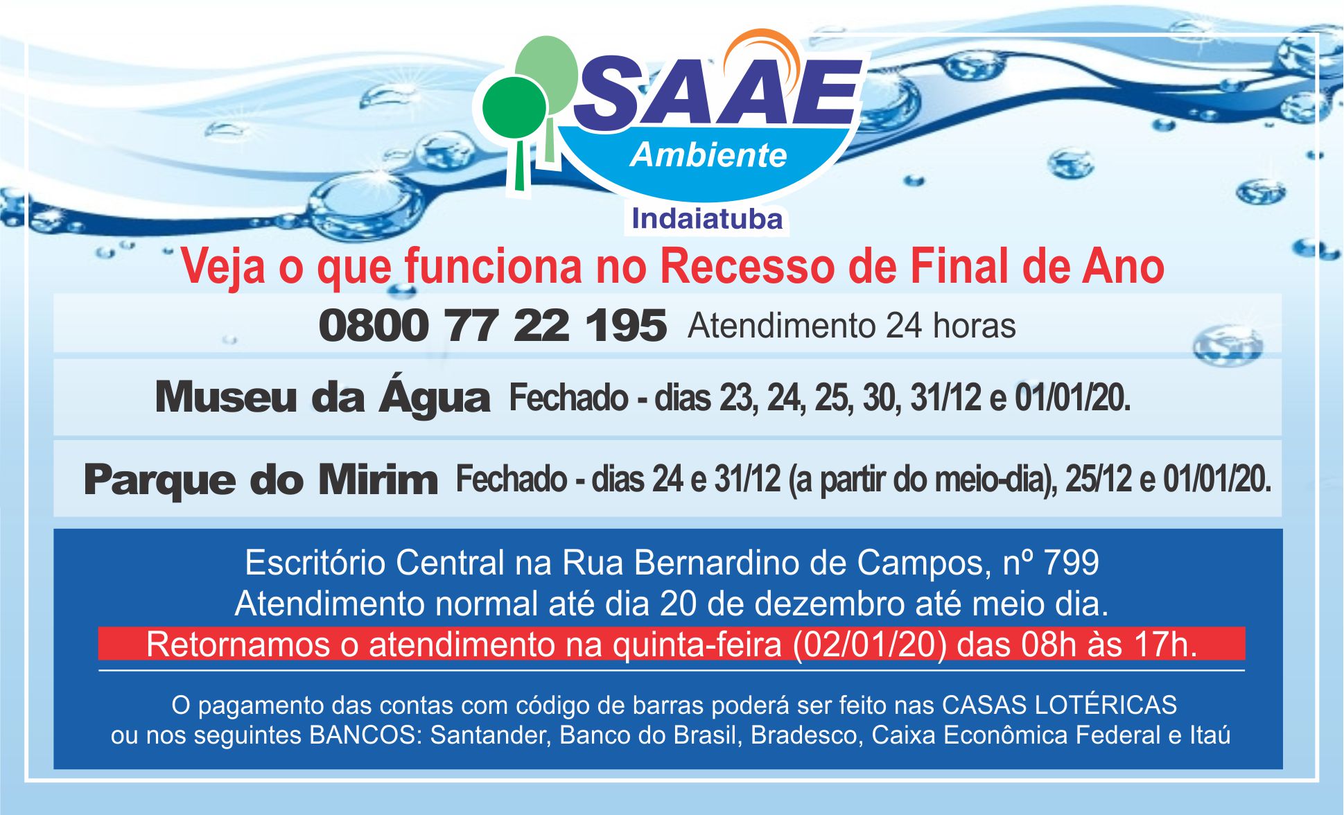 Aviso SAAE_final de ano